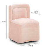 Dolce Performance Velvet Rolling Desk Chair - View 21