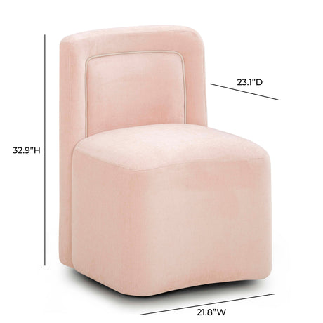 Dolce Performance Velvet Rolling Desk Chair - View 21