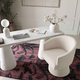 Kristen Upcycled Chenille Rolling Desk Chair