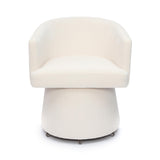 Kristen Upcycled Chenille Rolling Desk Chair