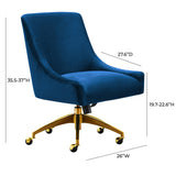 Beatrix Velvet Office Swivel Chair