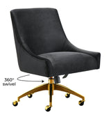 Beatrix Velvet Office Swivel Chair