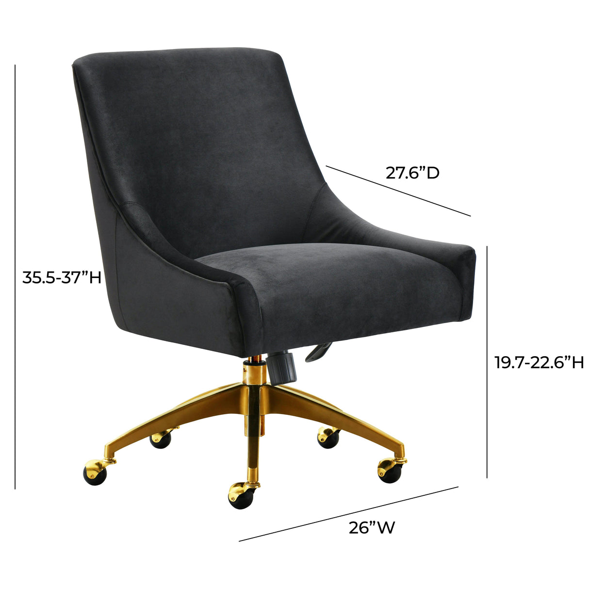 Beatrix Velvet Office Swivel Chair
