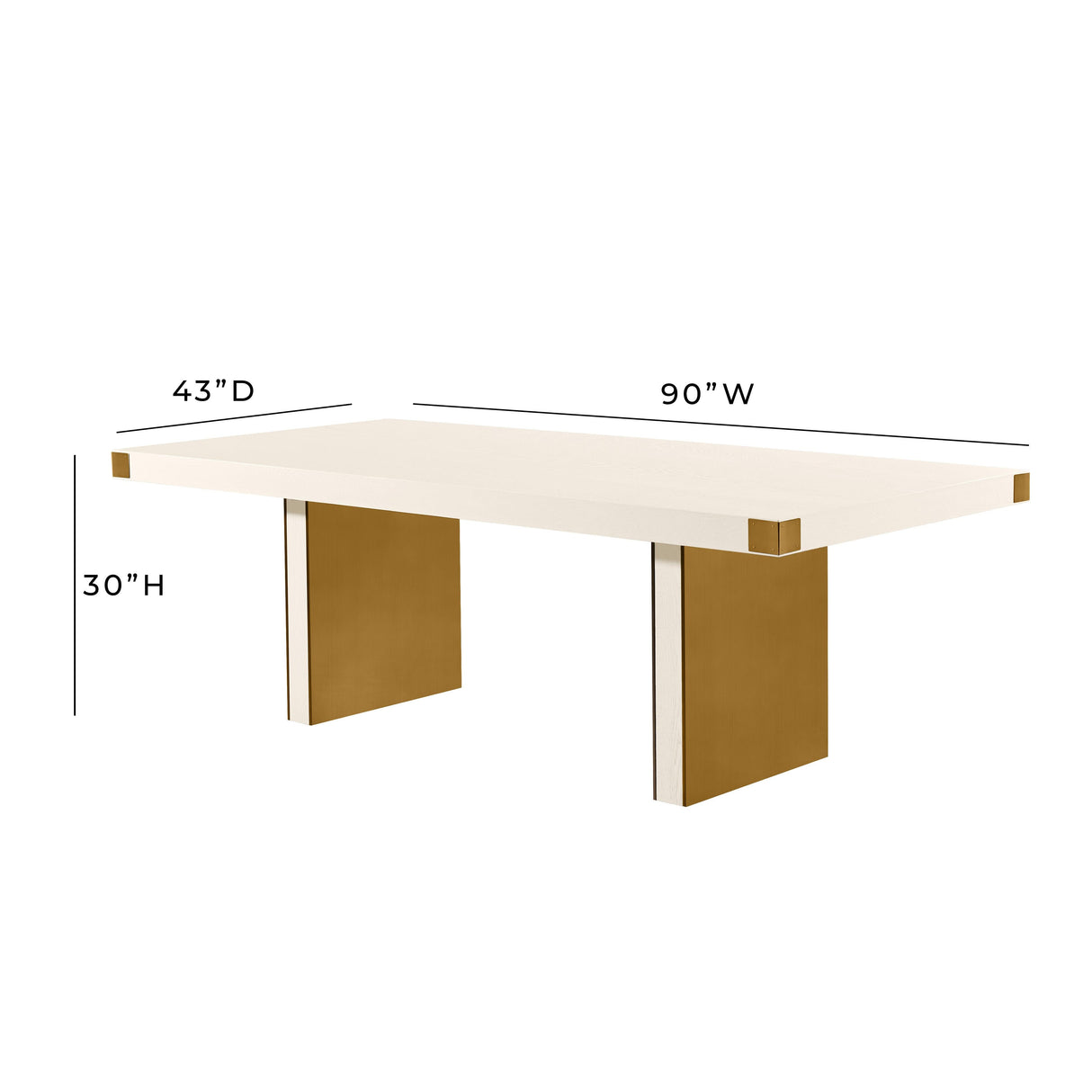 Selena 90" Ash Rectangular Dining Table