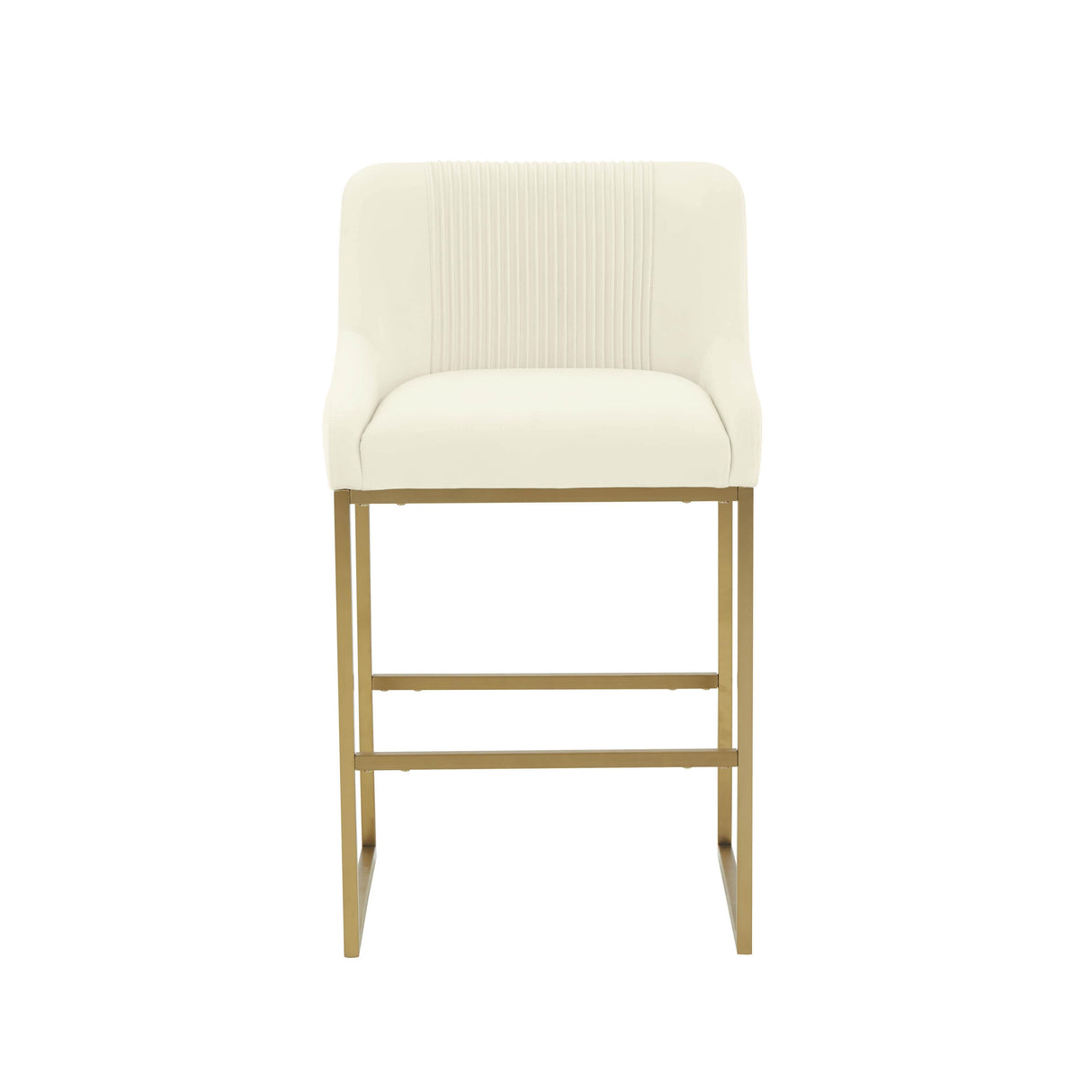 Lisa Pleated Velvet Counter Stool