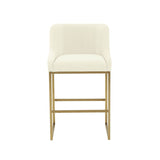 Lisa Pleated Velvet Counter Stool