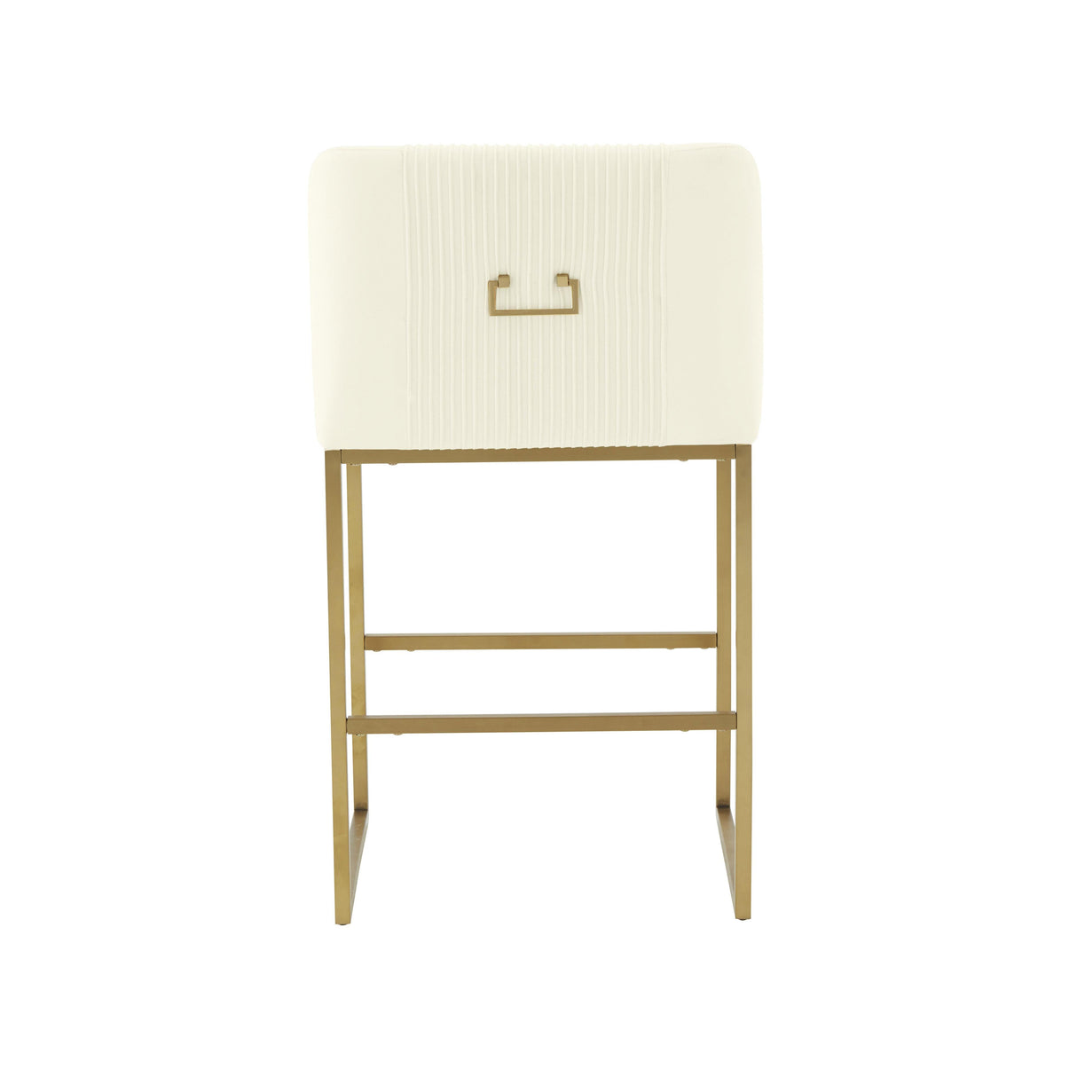 Lisa Pleated Velvet Counter Stool