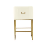 Lisa Pleated Velvet Counter Stool