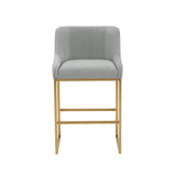 Lisa Pleated Velvet Counter Stool