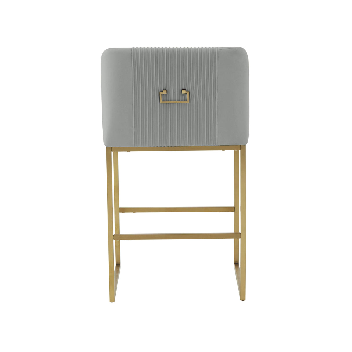 Lisa Pleated Velvet Counter Stool