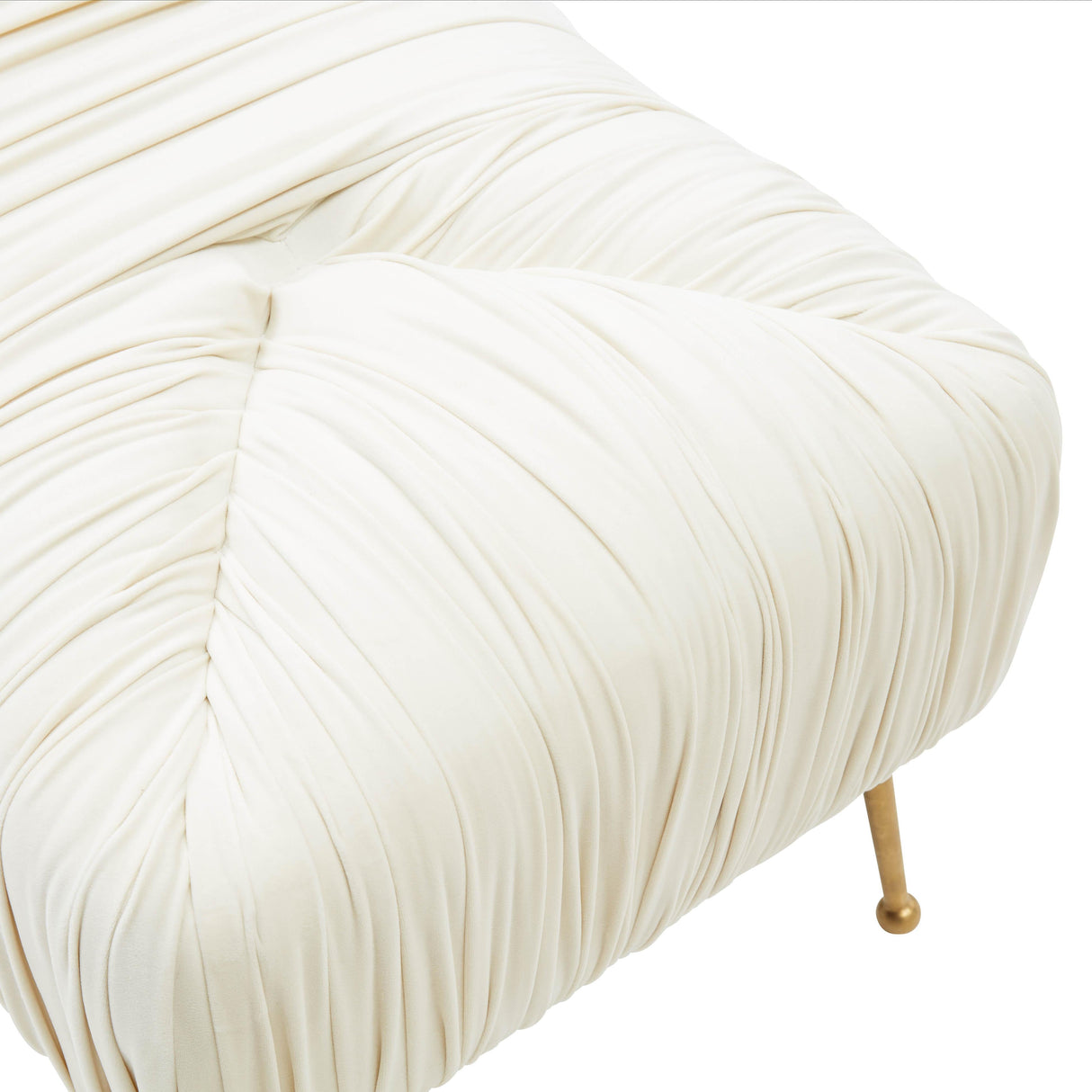 Jessica 47" Cream Velvet Bench