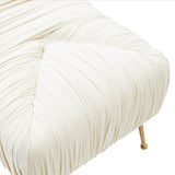 Jessica 47" Cream Velvet Bench