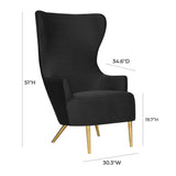 Julia Velvet Wingback Chair