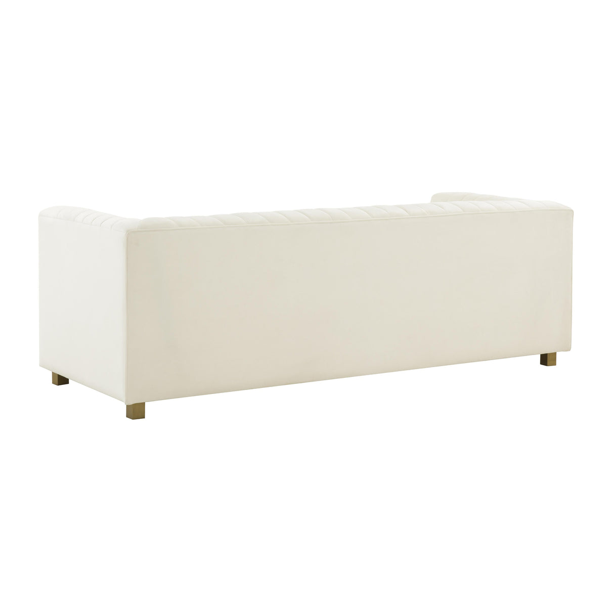 Wafa 87" Cream Velvet Sofa