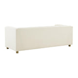 Wafa 87" Cream Velvet Sofa