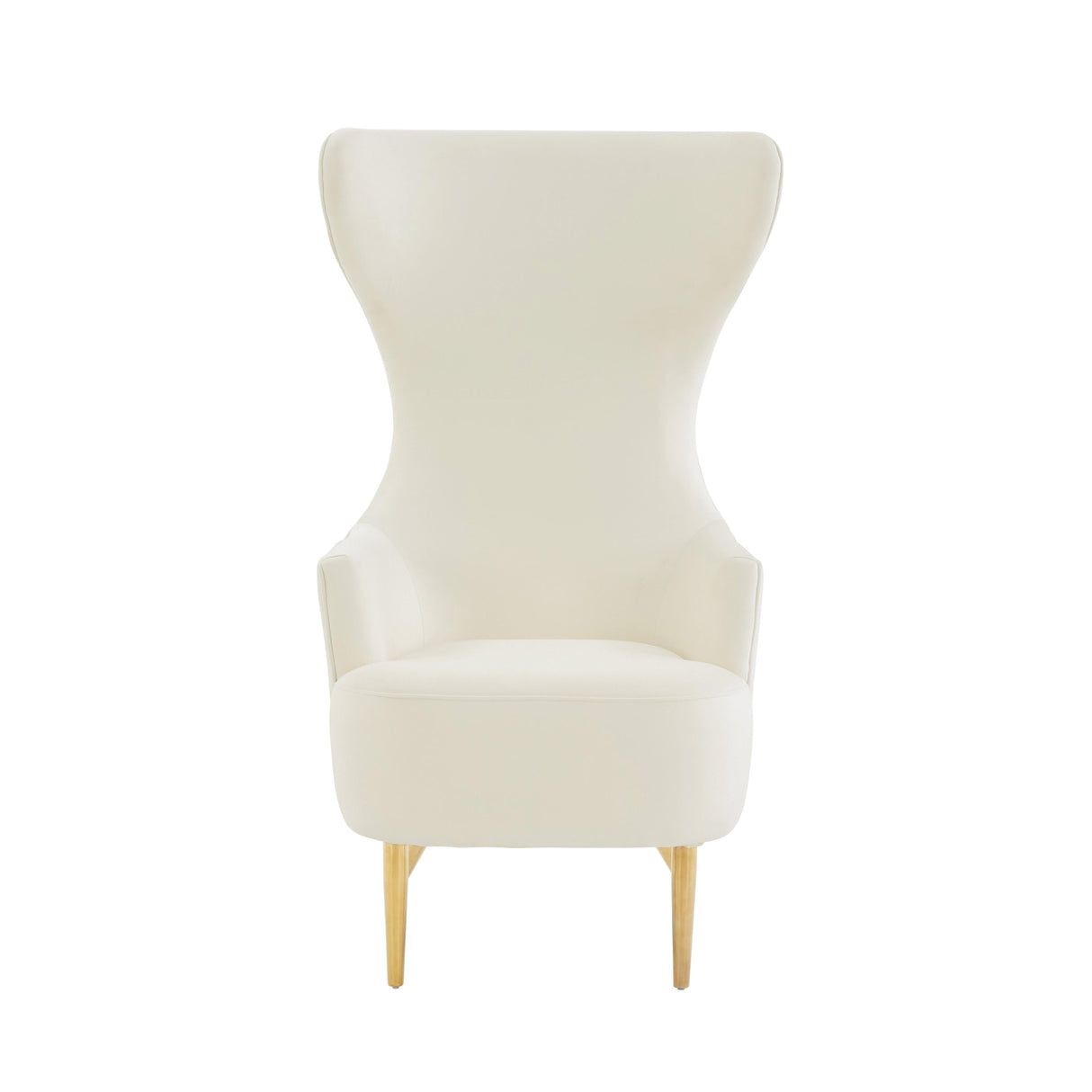 Julia Velvet Channel Tufted Wingback Chair