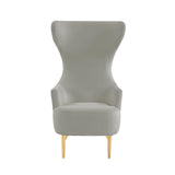Julia Velvet Channel Tufted Wingback Chair