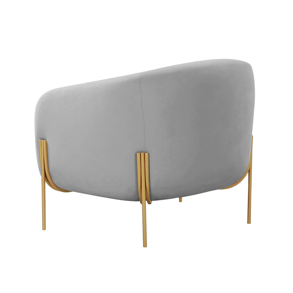 Kandra Cream Velvet Accent Chair