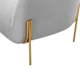 Kandra Cream Velvet Accent Chair