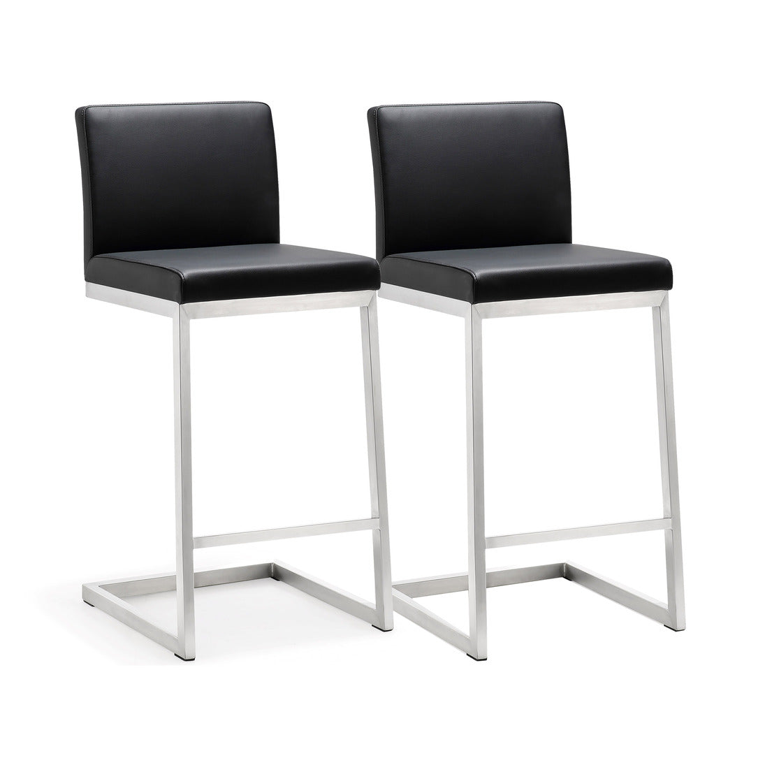 Parma Performance Vegan Leather Counter Stool - Set of 2