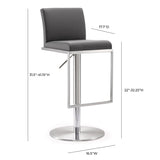 Amalfi Performance Vegan Leather Adjustable Stool