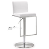 Amalfi Performance Vegan Leather Adjustable Stool - View 15