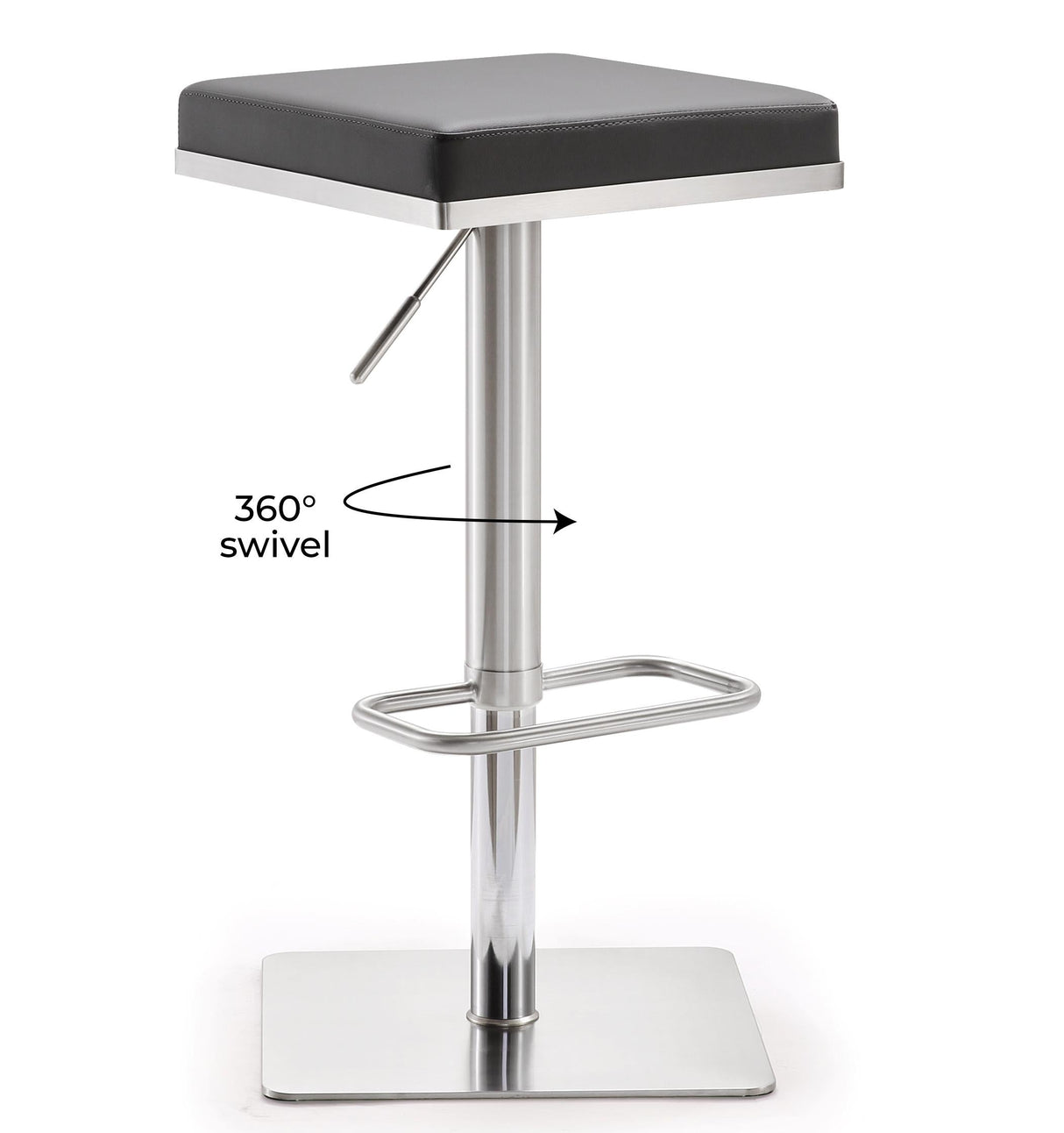 Bari Performance Vegan Leather Adjustable Stool
