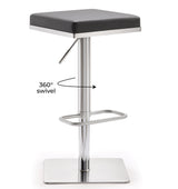 Bari Performance Vegan Leather Adjustable Stool