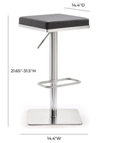 Bari Performance Vegan Leather Adjustable Stool