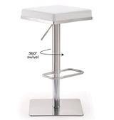 Bari Performance Vegan Leather Adjustable Stool