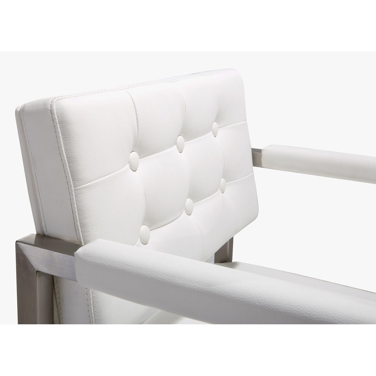 Director Performance Vegan Leather Stool with Silver Base