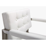 Director Performance Vegan Leather Stool with Silver Base