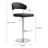 Cosmo Performance Vegan Leather Adjustable Stool