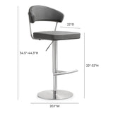 Cosmo Performance Vegan Leather Adjustable Stool