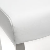 Denmark Performance Vegan Leather Stool with Silver Base - Set of 2