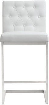 Helsinki White Performance Vegan Leather Stool - Set of 2