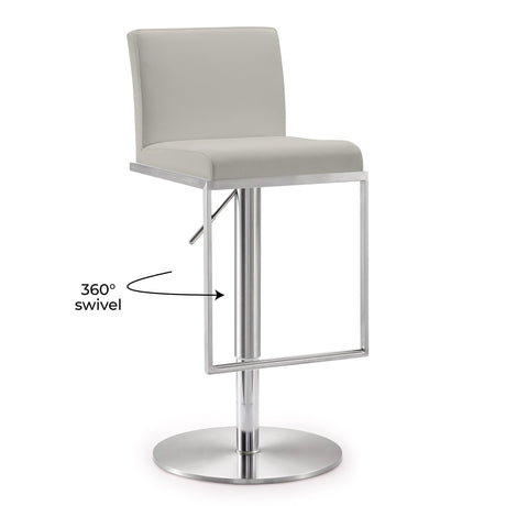 Amalfi Performance Vegan Leather Adjustable Stool - View 8