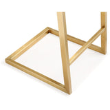 Parma Performance Vegan Leather and Gold Stainless Steel Counter Stool - Set of 2