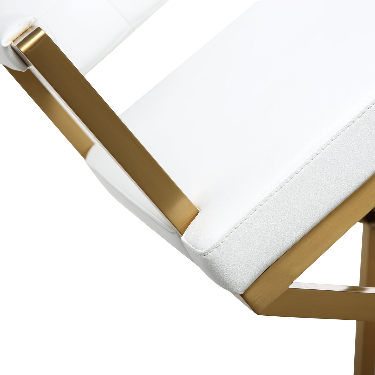 Director Performance Vegan Leather Stool with Gold Base