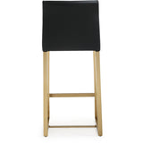 Denmark Performance Vegan Leather Stool with Gold Base - Set of 2