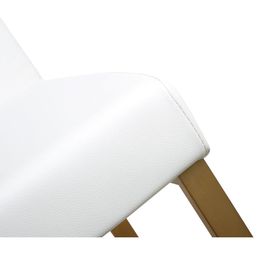 Denmark Performance Vegan Leather Stool with Gold Base - Set of 2