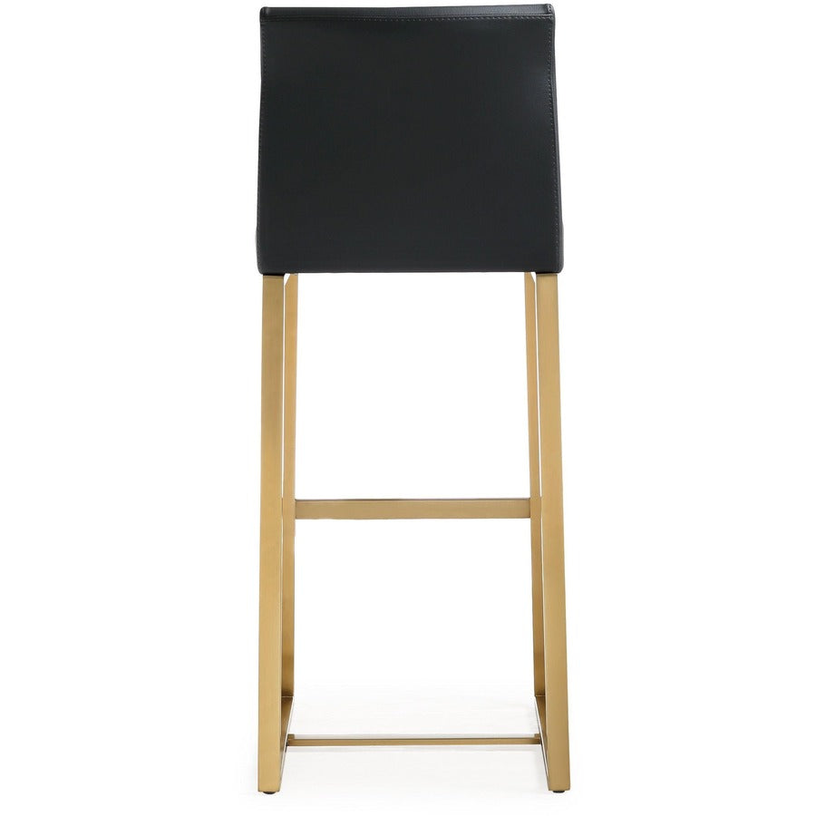 Denmark Performance Vegan Leather Stool with Gold Base - Set of 2