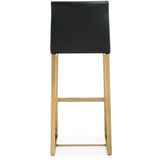 Denmark Performance Vegan Leather Stool with Gold Base - Set of 2
