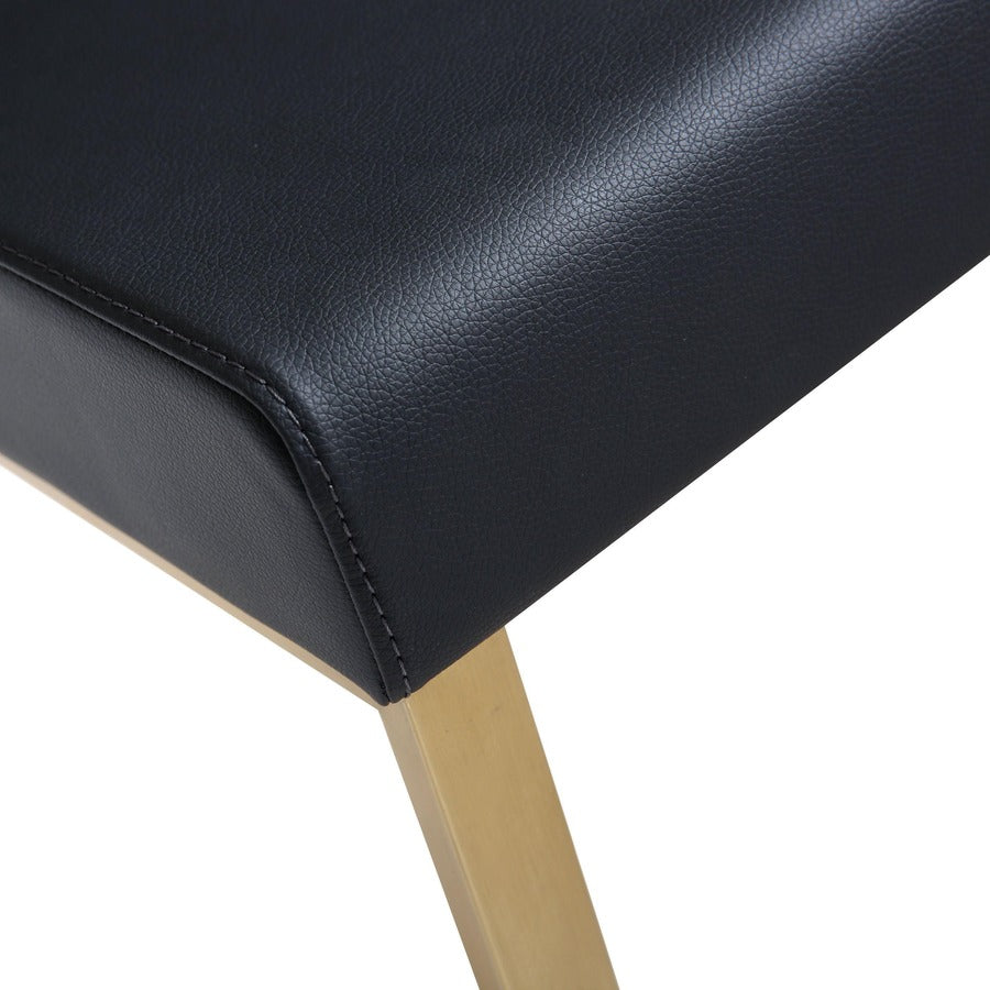 Denmark Performance Vegan Leather Stool with Gold Base - Set of 2