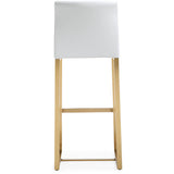 Denmark Performance Vegan Leather Stool with Gold Base - Set of 2