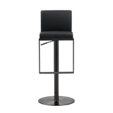 Amalfi Black Performance Vegan Leather on Black Stool