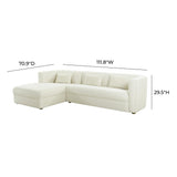 Callie 2-Piece Velvet L-Shaped Sectional