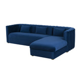 Callie 2-Piece Velvet L-Shaped Sectional