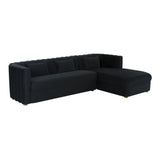Callie 2-Piece Velvet L-Shaped Sectional
