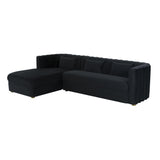 Callie 2-Piece Velvet L-Shaped Sectional